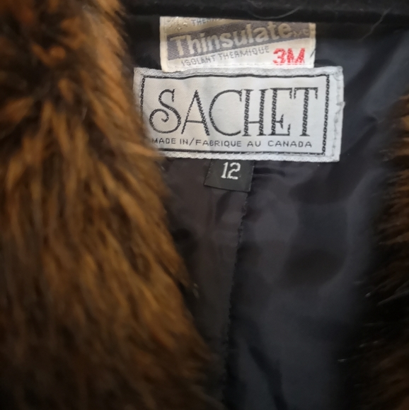 Faux Black brown fur jacket - Picture 4 of 4